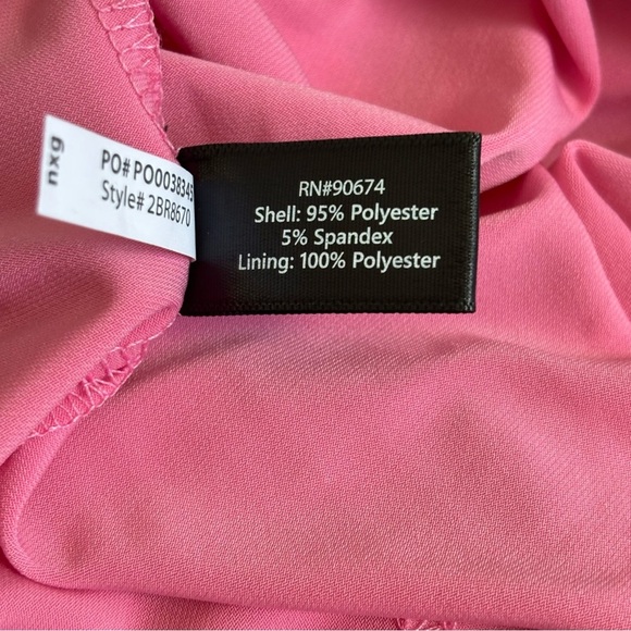 BOSTON PROPER Scoopneck Blouson Slit Midi Dress in Sachet Pink Size Medium - Picture 5 of 7